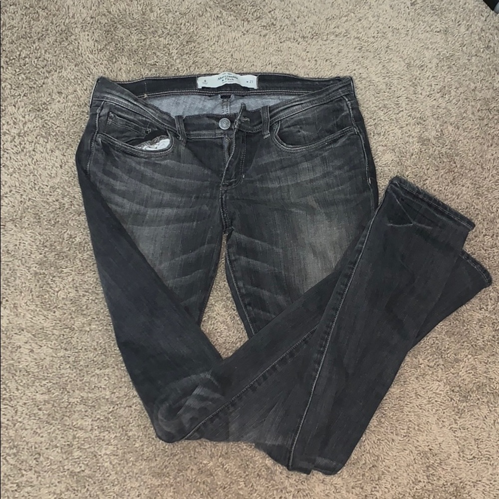 black faded jeans